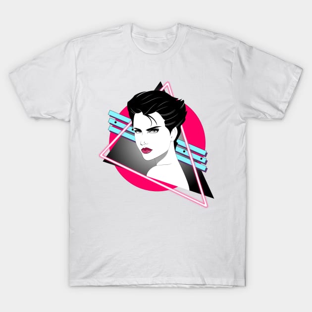 Nagel-style Synthwave Portrait T-Shirt by OldSalt